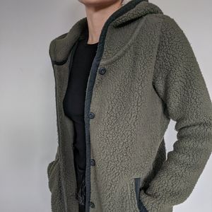 Patagonia Shearling Fleece Hooded Cardigan